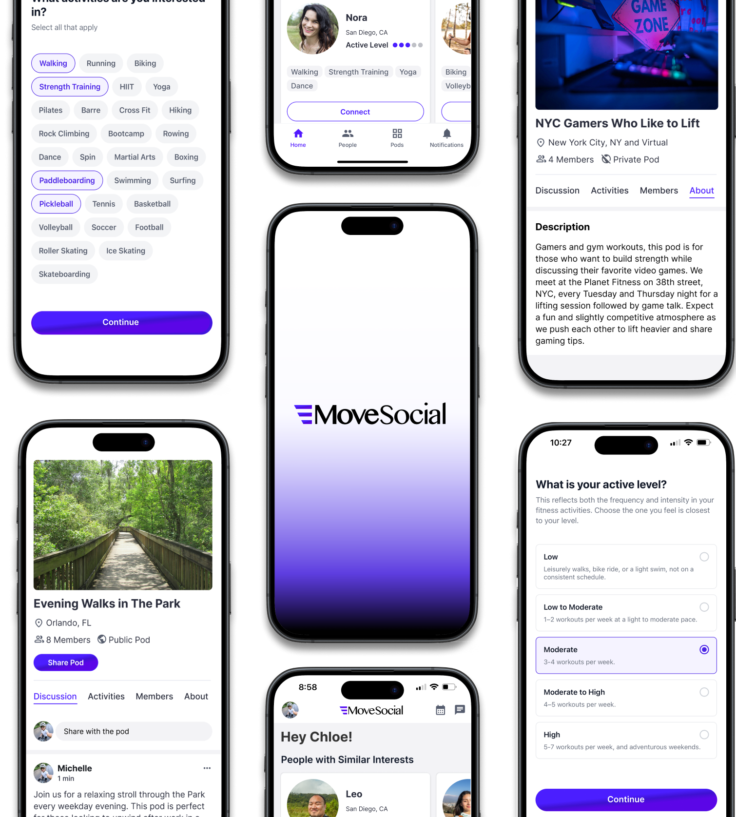Image of the MoveSocial app