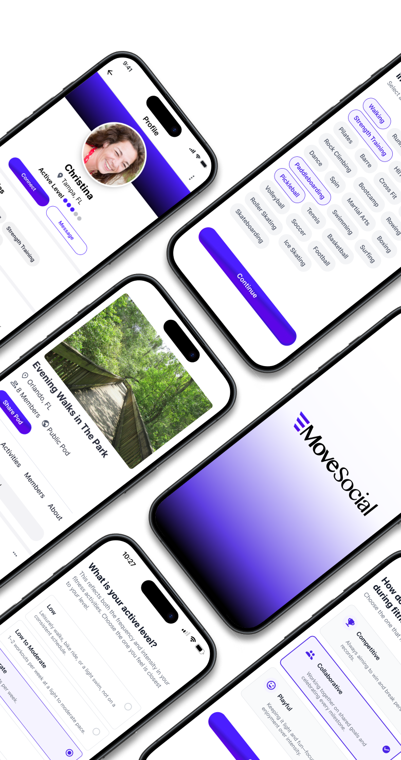 Image of the MoveSocial app